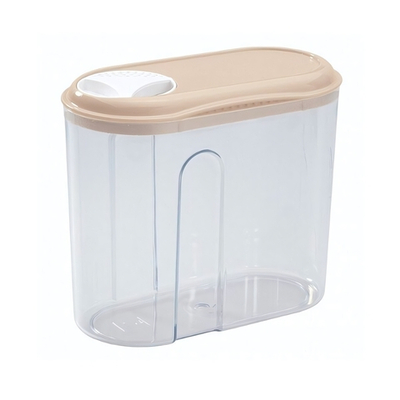 Ёмкость для сыпучих продуктов с дозатором 1л (бежевый)