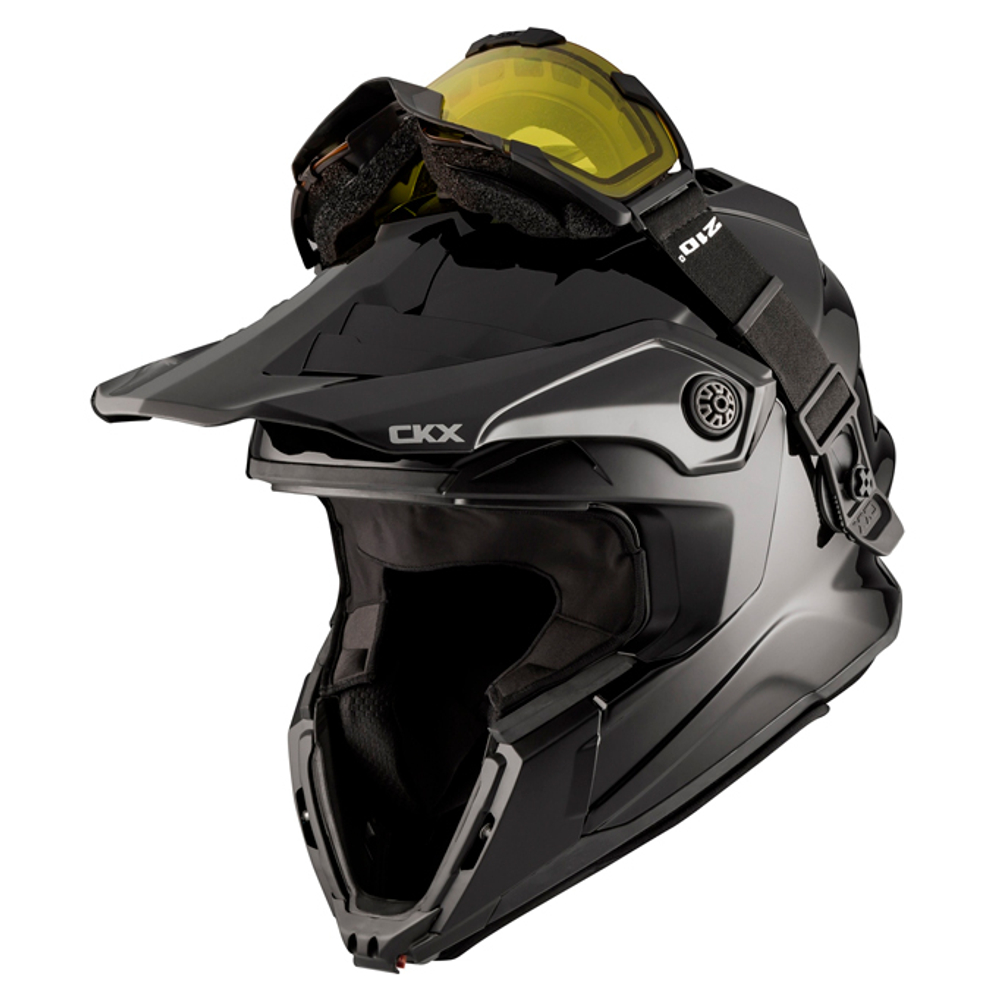 Шлем снегоходный бэккантри   TITAN SOLID с очками CKX 210° TACTICAL, черный