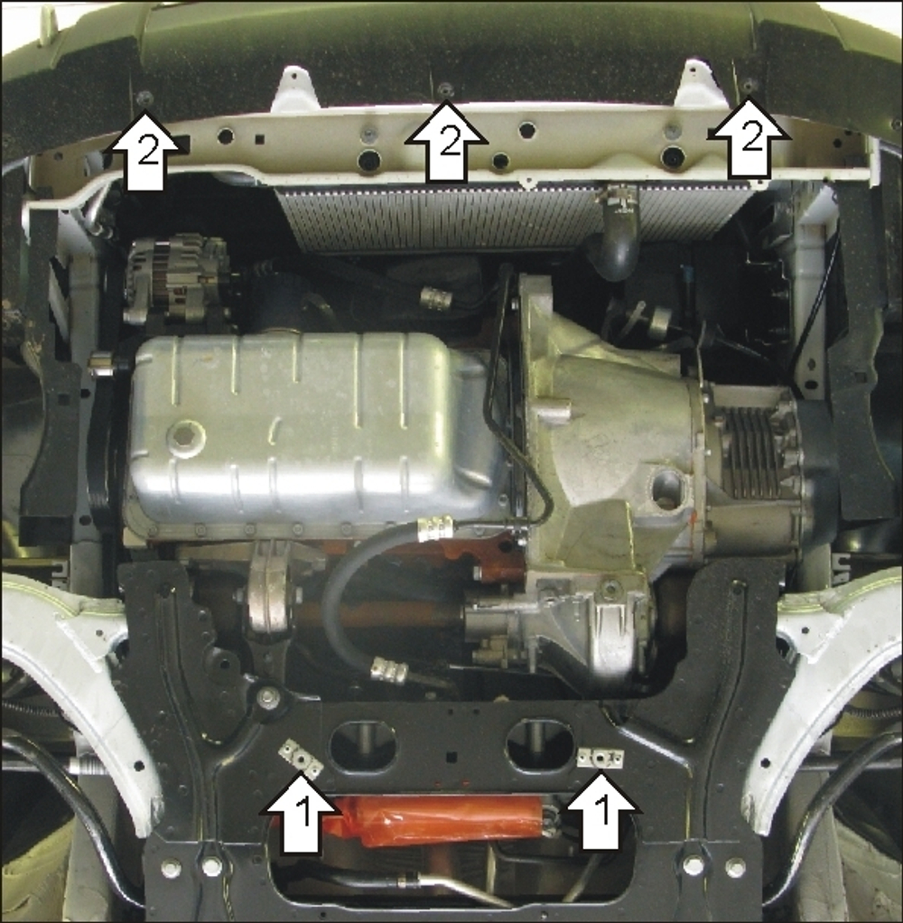 Защита картера Двигателя, КПП. 2 мм, Сталь. для Citroen Berlingo First 2008-2012, Peugeot Partner Origin 2008-2012, Citroen Berlingo 2002-2008, Peugeot Partner 1996-2002, Citroen Berlingo 1996-2002, Peugeot Partner 2002-2008 MOTODOR.01603