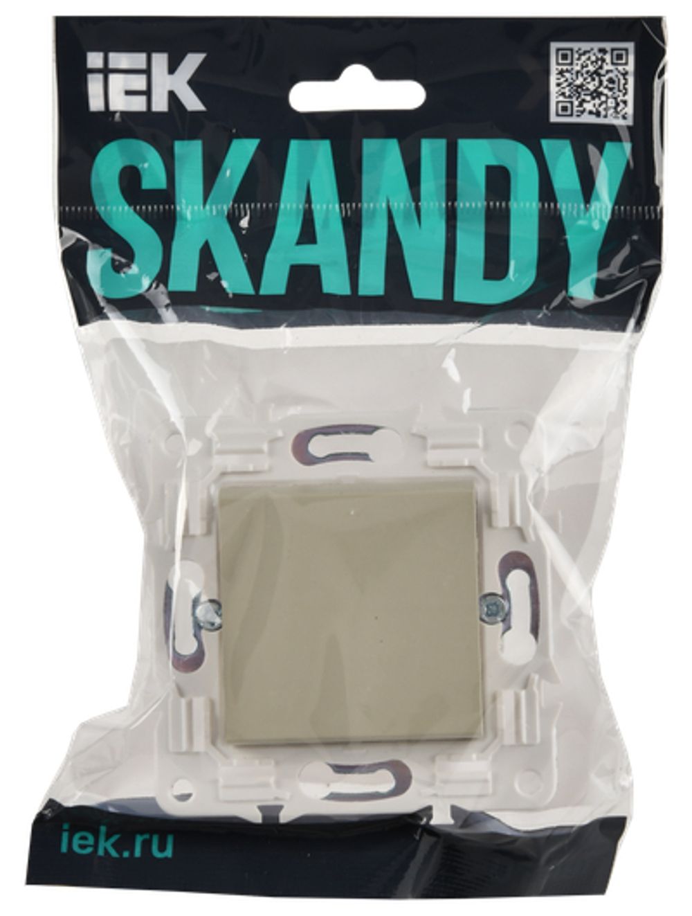 SKANDY Выключатель 1-клавишный кнопочный 10А SK-V14B бежевый IEK