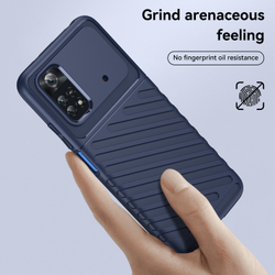 Чехол усиленный противоударный синего цвета для Xiaomi Poco M4 Pro 4G, мягкий отклик кнопок, серия Onyx от Caseport