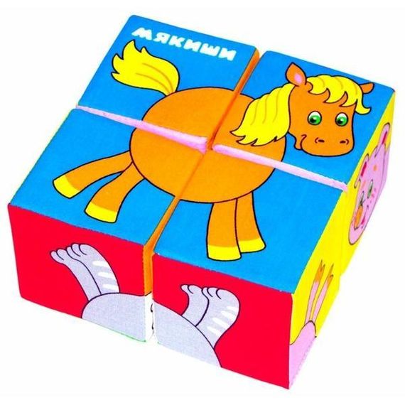 Кубики "Собери картинку. Домашние животные" Мякиши