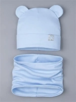 Шапка с ушками осенняя и снуд для детей