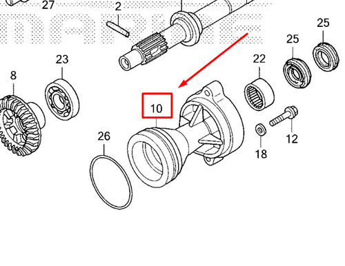 41201-ZY6-000ZD HOLDER, PROPELLER SHAFT *NH565* (GP WHITE)