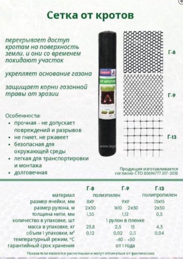 Сетка  от кротов  пластик.  9*9мм  (1 х 10м)   Г-9   Чёрная