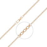 Браслет из красного золота с алмазной гранью (плетение «Двойной ромб»)