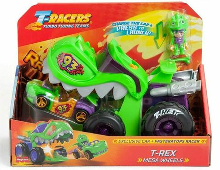 Машинка Magic Box T-Racers Mega Wheels T-Rex - Игровой набор Машинка-динозавр с фигуркой водителя - Т-Рейсеры 8431618018057