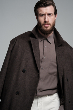 Пальто двубортное | brown