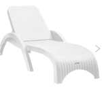 Лежак Элластик-Пласт RATTAN пластик (белый)