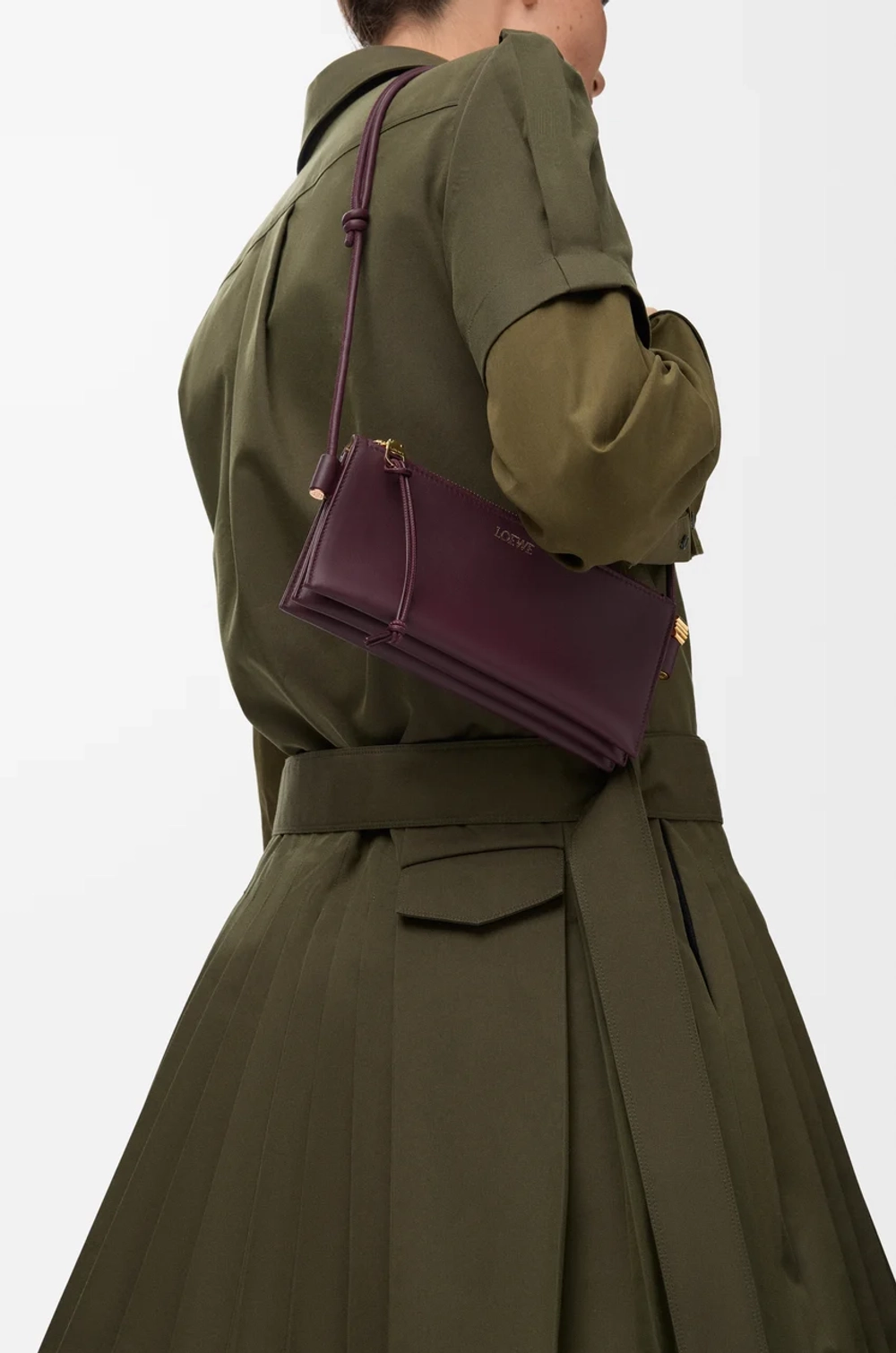 Loewe Сумка Joya из телячьей кожи наппа, бургунди