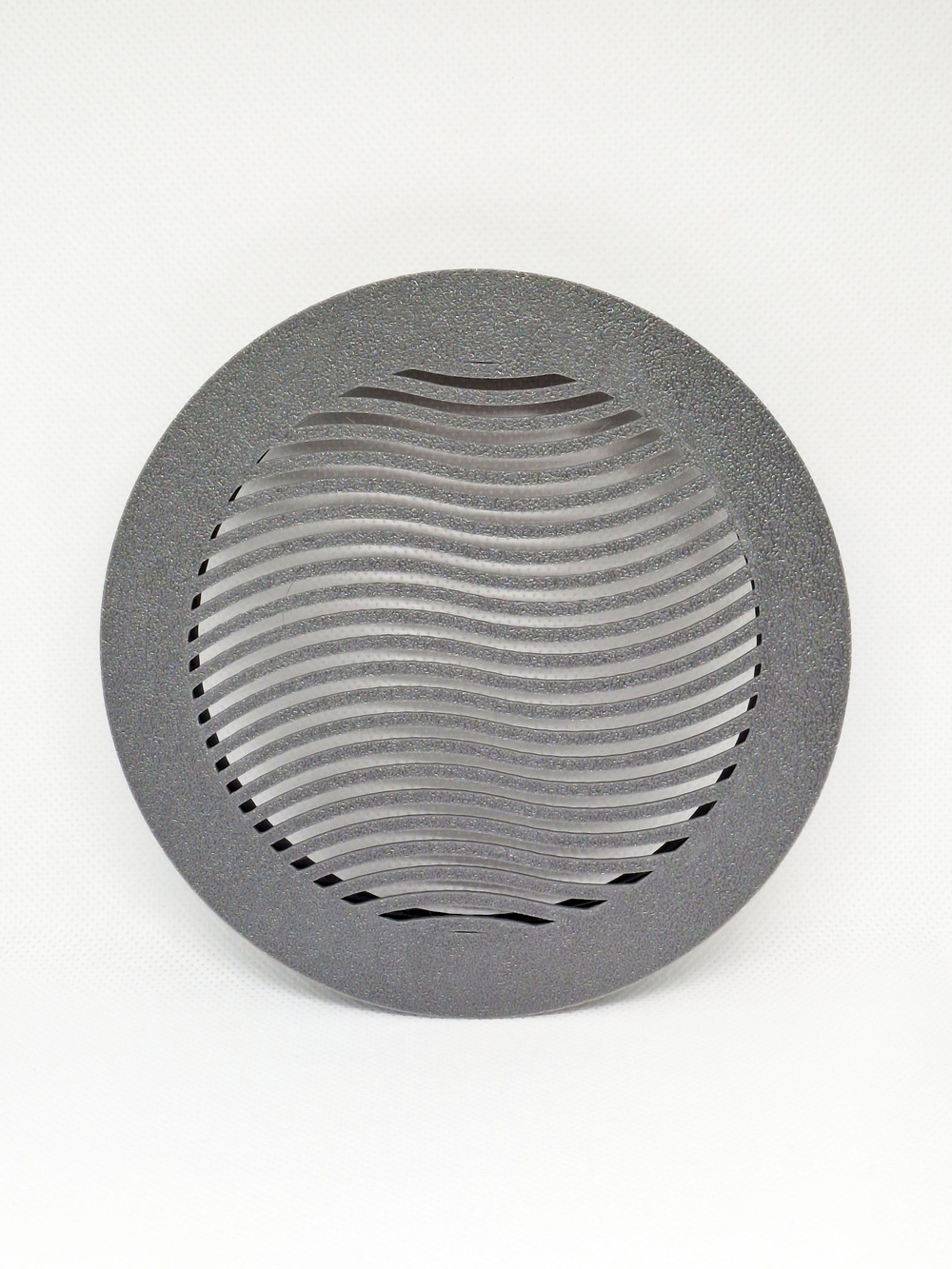 Решетка вентиляции с фланцем D 125 мм (пластиковая, серая)