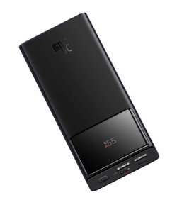 Внешний аккумулятор Baseus Star-Lord Digital Display Fast Charging 30000mAh 30W с кабелем USB to Type-C 3A 0.3m, Чёрный (P10022905113-00)