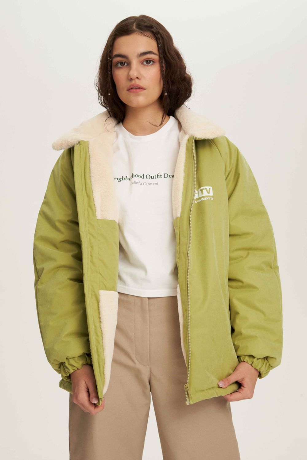 Куртка Зимняя Called a Garment Sheriff Jacket Vol.2 Бледно-Зеленая