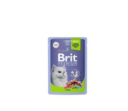 Brit premium Пауч для взрослых кошек, Ягнёнок в желе, 85г, 5050147	BRIT PREMIUM,