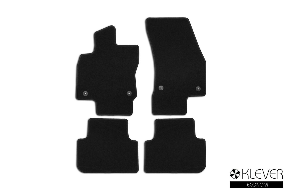 Коврики в салон Klever Econom VOLKSWAGEN Tiguan, 2016-2020, 2020-, кроссовер, 4 шт. (текстиль) Klever.KLEVER01514701200K