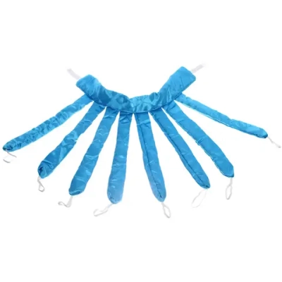 Мягкие атласные бигуди на ленте «KUDRI», цвет бирюзовая волна, 53-63 на 30см