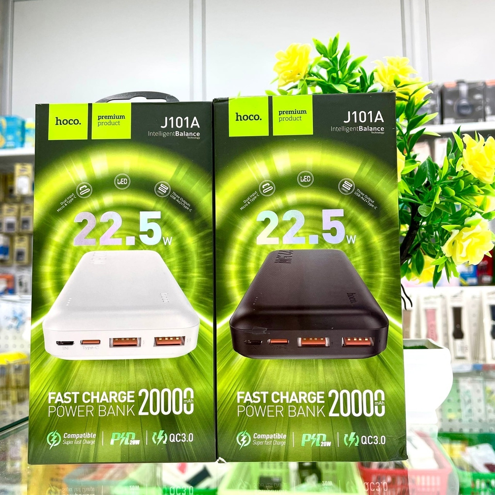 Power Bank 20000mAh, Hoco J101A, черный