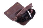 Сумка трубочная P&A для 2-х трубок и табака, натуральная кожа Crazy Horse 417ME-Crazy-Horse