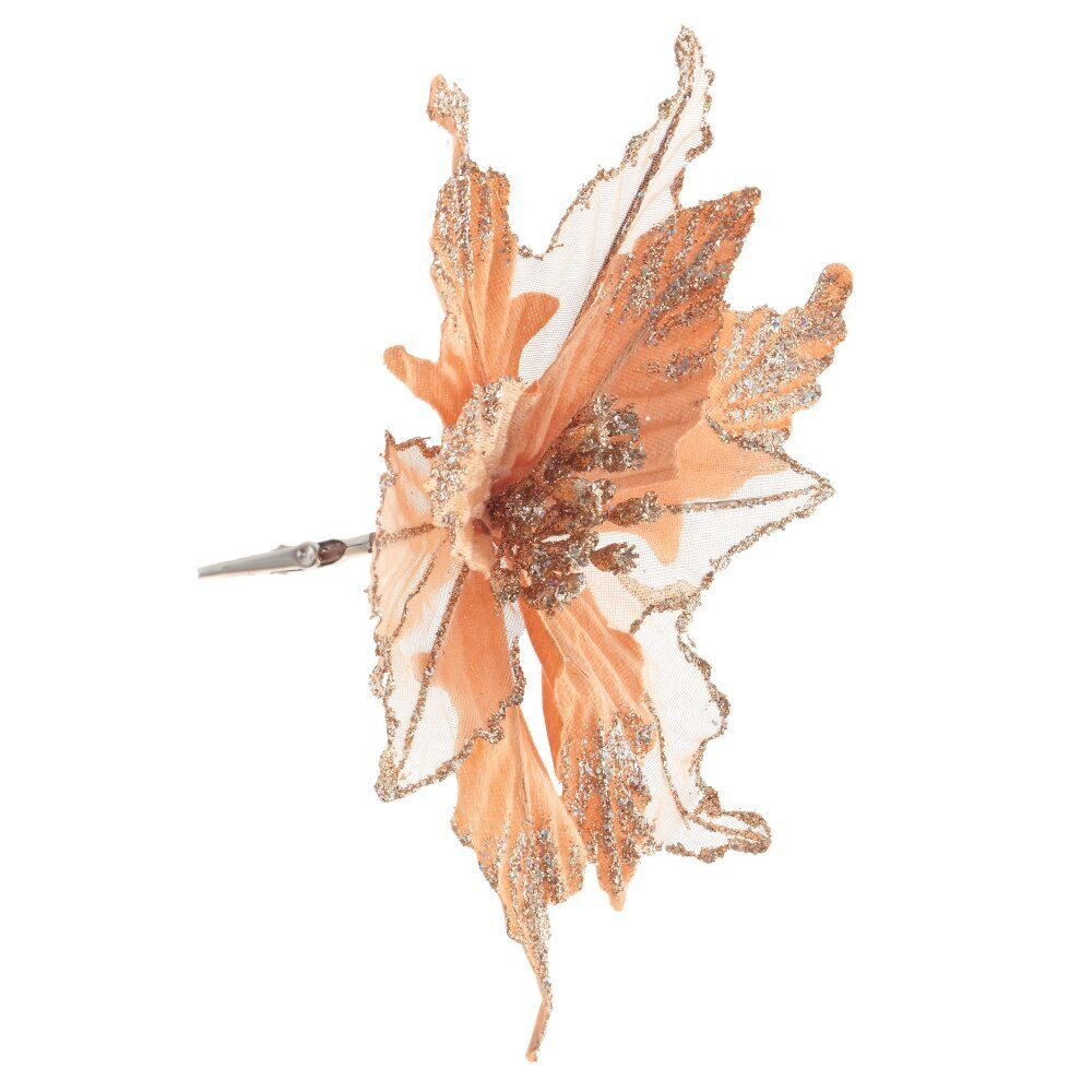 GAEM Цветок искусственный "Пуансеттия" (на клипсе), L24 W24 H13 см