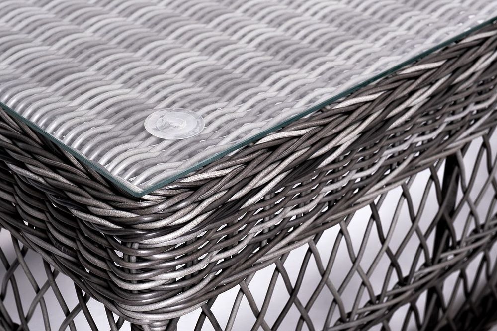 "Асти" лаунж-зона из искусственного ротанга на 6 персоны, цвет графит