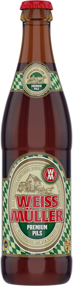 Пиво Вайсмюллер Премиум Пилз / Weissmuller Premium Pils 0.5 - стекло