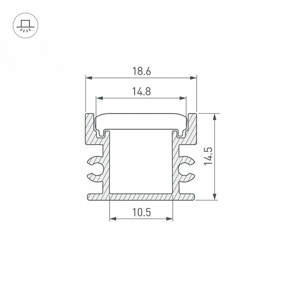 Профиль накладной Arlight FLOOR 045670