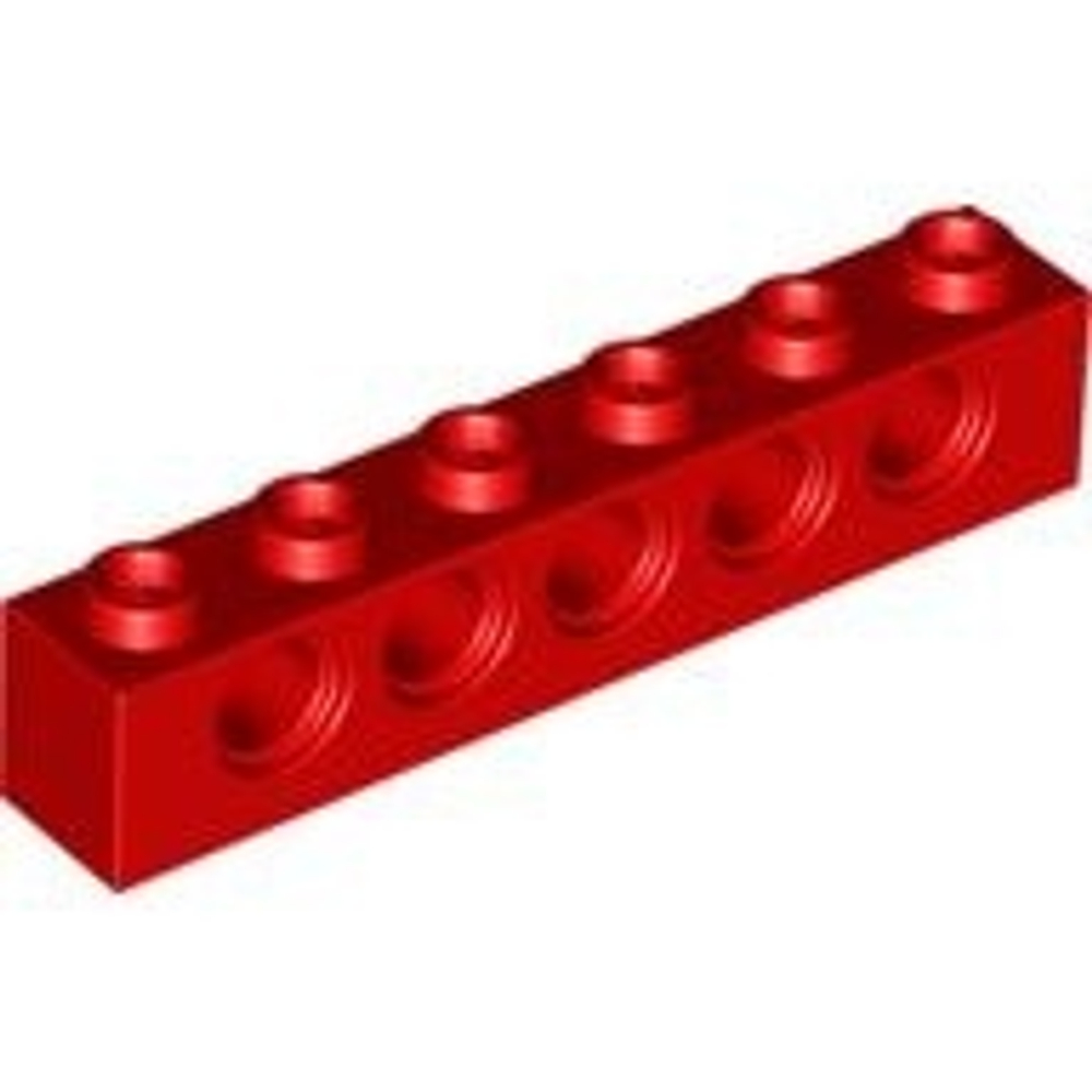 Lego Кирпич 1x6 с отверстиями (красный) 3894 / 389421
