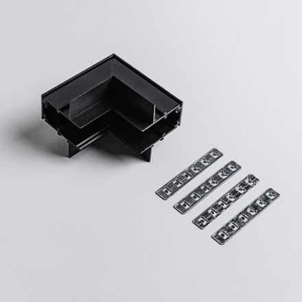 Угловой коннектор внутренни для встраиваемого магнитного трекового шинопровода MKA-2R-IC-B Черный