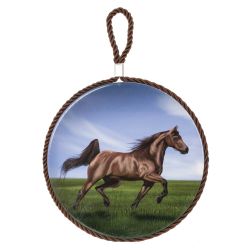 GAEM Декоративная подставка под горячее с подвеской "Лошадь", D 17 см, L17 W17 H0,5 см, 6в.