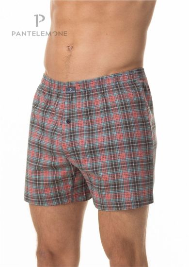 Трусы мужские семейные Pantelemone PMB-419, клетка сине-красная