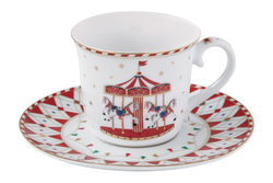 Чайная пара 0.2л Easy Life Рождественская карусель