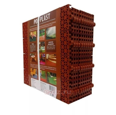 Покрытие POLPLAST 30х30х1,1 см Терракотовое