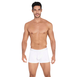 Мужские трусы боксеры белые Clever Moda OBJETIVES BOXER 041301