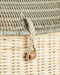 ZARA HOME КОРЗИНА В ФОРМЕ ДОМИКА ДЛЯ ХРАНЕНИЯ ДЕТСКИХ ИГРУШЕК, СВЕТЛО-БЕЖЕВЫЙ