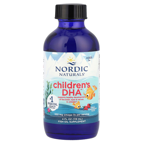 Nordic Naturals, Children's DHA™, ДГК для детей от 1 года, с клубничным вкусом, 119 мл (4 жидк. унции)
