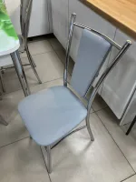 Стул Марсель каркас хром основание велюр серый