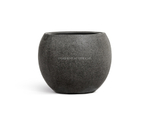 Кашпо TREEZ Effectory - Stone - Большая полусфера - Тёмно-серый камень
