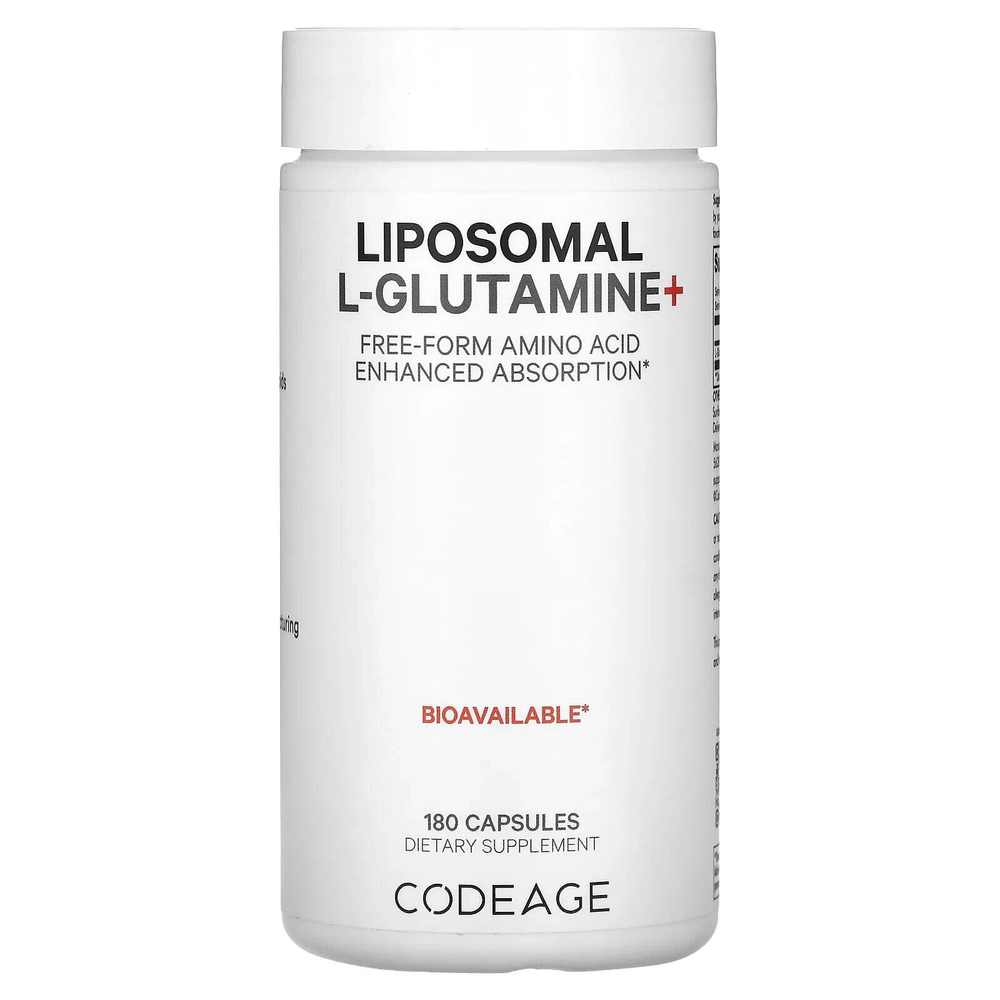 Codeage, липосомальный L-глютамин+, 180 капсул