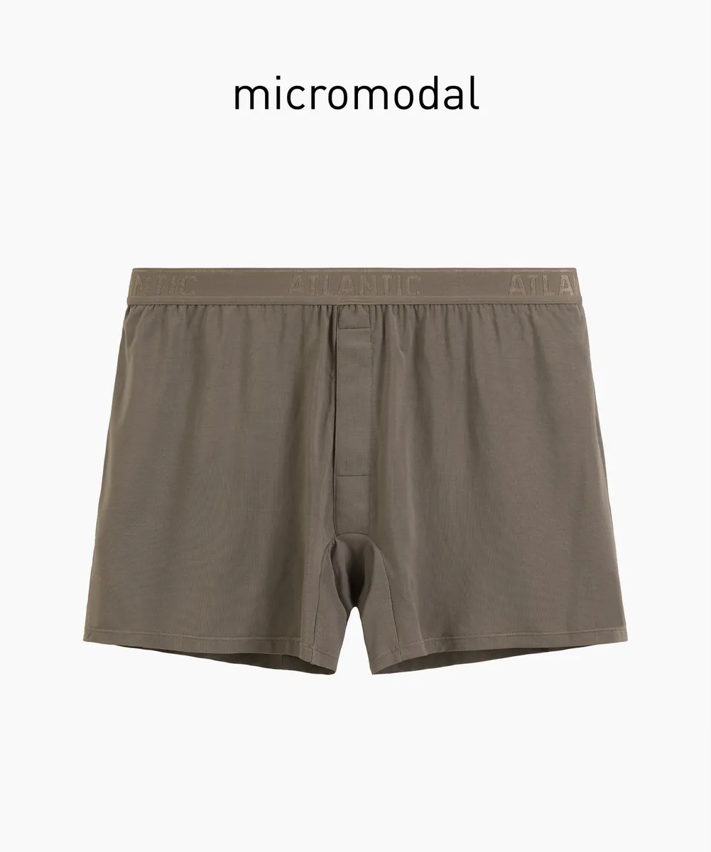 Мужские трусы боксеры Atlantic, 1 шт. в уп., микромодал, темно-серые, MBX-662