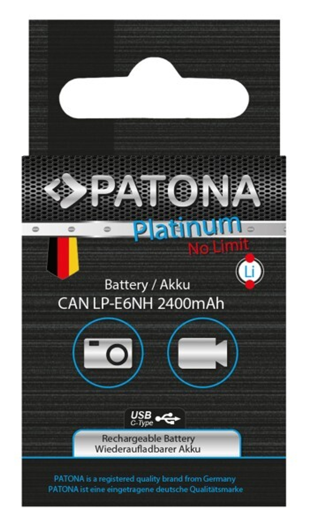 PATONA Platinum аналог Canon LP-E6NH с зарядкой по USB-C