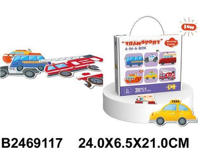 Пазл Машины 39эл., коробка 88770