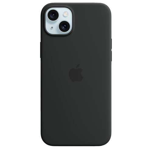 Силиконовый чехол с поддержкой MagSafe Apple Silicone Case для iPhone 15 Plus, Black (Черный)