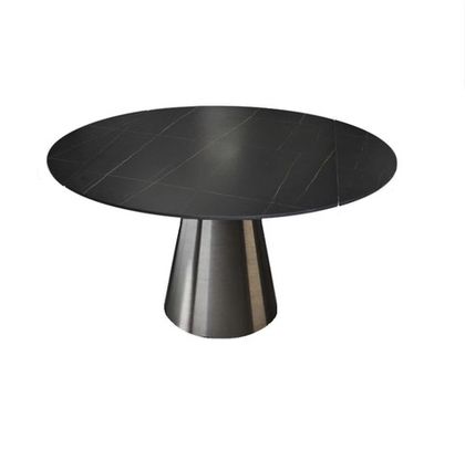 Стол обеденный раскладной круглый YODA Black