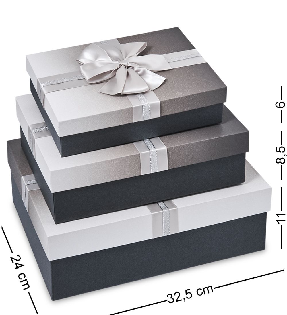 WF-165-B Набор коробок из 3 шт, серый