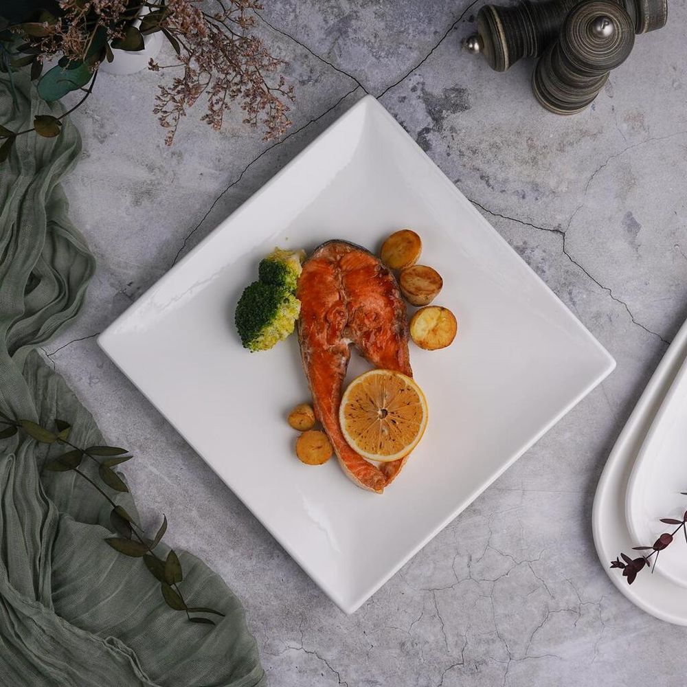 Тарелка 25*25 см h2,6 см квадратная белая фарфор NEW P.L. Proff Cuisine [3]