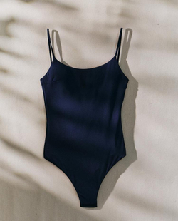 ZARA HOME КУПАЛЬНИК НА ТОНКИХ БРЕТЕЛЯХ, СИНИЙ