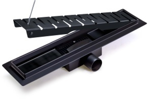 Душевой трап 400мм (черный) 1/4 "TIM"