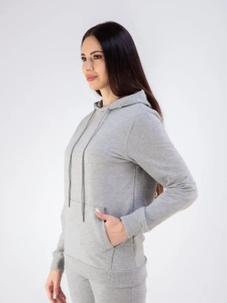 Худи без начеса с капюшоном однотонное модное