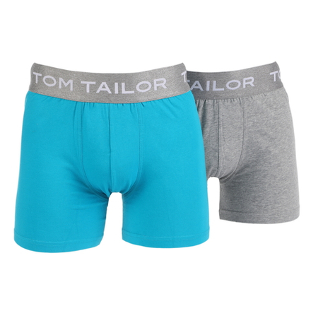 Мужские трусы боксеры набор 2в1 (голубой, серый) Tom Tailor 70480/6061 320