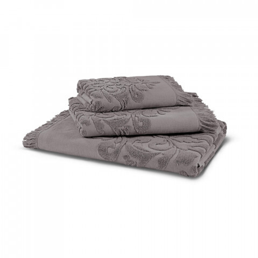 Полотенце 100x180 Hamam Penna Solid Jacquard Mercure gray серый
